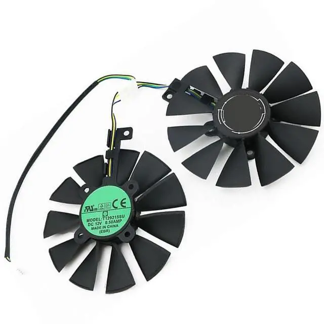 Main image of Graphics Card Cooling Fan Replacement for ASUS RX 480 GTX 1070 GTX 1060 Dual Series T129215SU 12V 0.5A 4PIN Video Card Cooler Fans GPU Fan (2PCS)