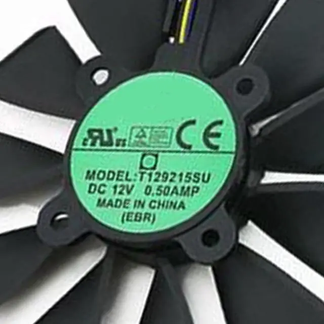 Alt view image 4 of 6 - Graphics Card Cooling Fan Replacement for ASUS RX 480 GTX 1070 GTX 1060 Dual Series T129215SU 12V 0.5A 4PIN Video Card Cooler Fans GPU Fan (2PCS)