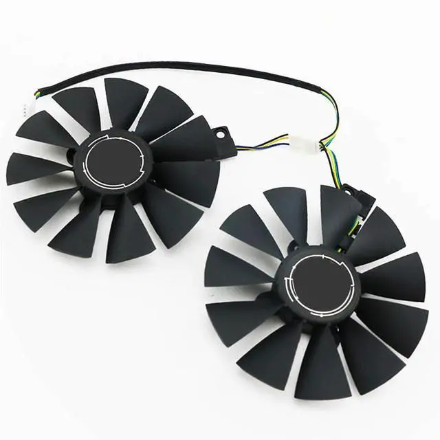 Alt view image 6 of 6 - Graphics Card Cooling Fan Replacement for ASUS RX 480 GTX 1070 GTX 1060 Dual Series T129215SU 12V 0.5A 4PIN Video Card Cooler Fans GPU Fan (2PCS)