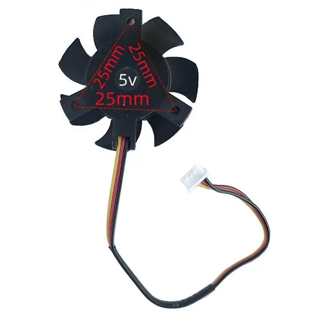 Alt view image 3 of 7 - 37MM Hole spacing 25 * 25 * 25MM 5V j1800 j13160 j1900cpu Cooling Fan Industrial Control for Replacement of Jie Micro Motherboard Graphics Card 5V Heatsink Fan (3 Wires)