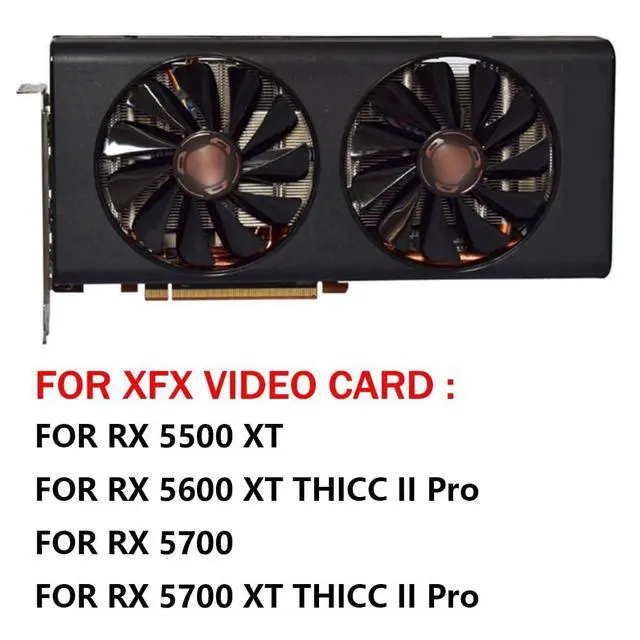 Alt view image 3 of 7 - Graphics Card Cooling Fans Suitable for XFX RX 5500XT 5600XT 5700 5700XT Thicc II Pro Series Desktop CF1010U12S 95mm 12V 0.45A 4Pin Video Card Cooler Fans GPU Fan