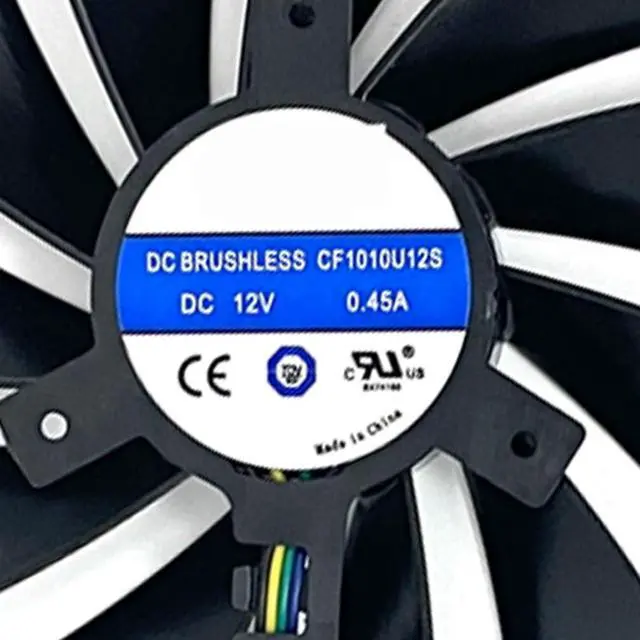 Alt view image 5 of 7 - Graphics Card Cooling Fans Suitable for XFX RX 5500XT 5600XT 5700 5700XT Thicc II Pro Series Desktop CF1010U12S 95mm 12V 0.45A 4Pin Video Card Cooler Fans GPU Fan