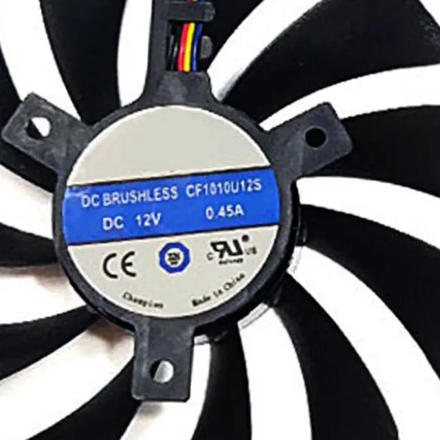 Alt view image 4 of 6 - Graphics Card Cooling Fans Suitable for ASROCK RX 5700xt 5700 Challenger D OC Series Desktop CF1010U12S 95mm 12V 0.45A 4Pin Video Card Cooler Fans GPU Fan