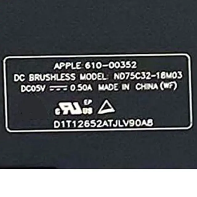 Alt view image 3 of 7 - Cooling Fans Suitable for Apple MacBook Pro Retina 16" A2141 Set EMC 3347 Late 2019Y Series Laptop Cooler Fan 5.1V 2W 6 PIN CC120K18C 610-00353-03 (Fan B)