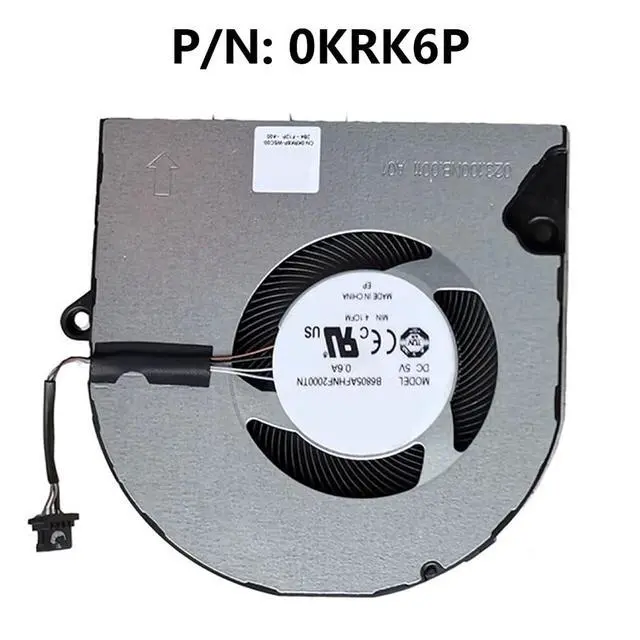 Alt view image 6 of 7 - CPU Cooling Fans Suitable for Dell Inspiron Vostro 15 5510 5515 5518 for Inspiron Vostro 14 5410 5415 5418 7400 7415 2-in-1 2021Y Series Laptop Cooler Fan 5V 0.6A 4 PIN B6805AFHNF2000TN P/N: 0KRK6P