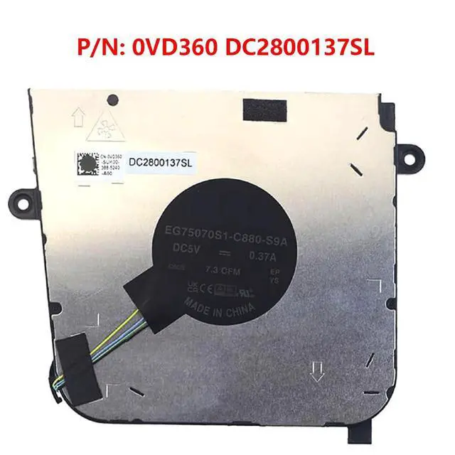 Alt view image 6 of 7 - CPU Cooling Fans Suitable for Dell Latitude 5440 for Precision 3480 Graphic Card P Series Processo Series Laptop Cooler Fan 5V 0.37A 4 PIN EG75070S1-C880-S9A P/N: 0VD360 DC2800137SL