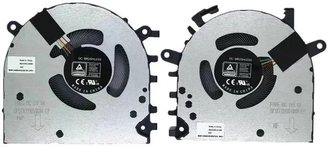 Main image of CPU + GPU Cooling Fans Suitable for Lenovo IdeaPad 5 Pro 16 16ARH7 16IAH7 16IHU6 16ACH6 For Yoga Slim 7 Pro 16S 2021 2022Y Series Laptop Cooler FAN 12V 1A 4 PIN DFSCK220105182H + DFSCL12E16486H (2PCS)