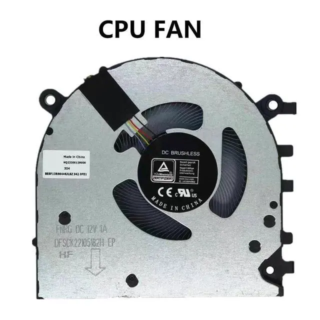 Alt view image 6 of 7 - CPU + GPU Cooling Fans Suitable for Lenovo IdeaPad 5 Pro 16 16ARH7 16IAH7 16IHU6 16ACH6 For Yoga Slim 7 Pro 16S 2021 2022Y Series Laptop Cooler FAN 12V 1A 4 PIN DFSCK220105182H + DFSCL12E16486H (2PCS)