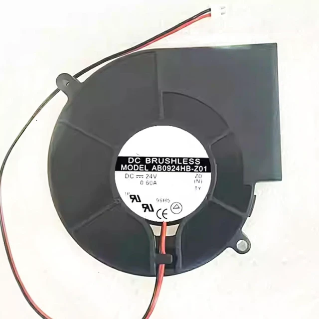 Main image of 97MM DC24V 0.60A 14.4W 9733 AB0924HB-Z01 24V 0.60A Server Cooling Fan 9CM Turbofan Blower 97 * 97 * 33mm Computer Industrial Control Computer Motherboard Fan (2pin)