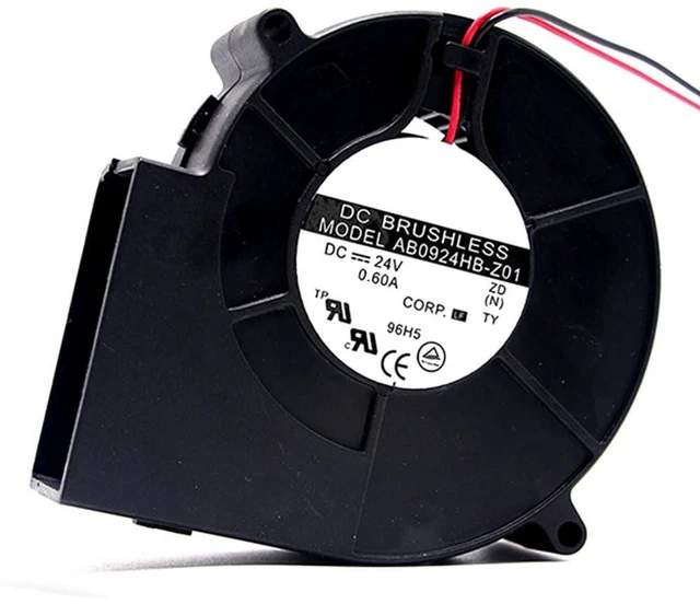 Alt view image 3 of 7 - 97MM DC24V 0.60A 14.4W 9733 AB0924HB-Z01 24V 0.60A Server Cooling Fan 9CM Turbofan Blower 97 * 97 * 33mm Computer Industrial Control Computer Motherboard Fan (2pin)