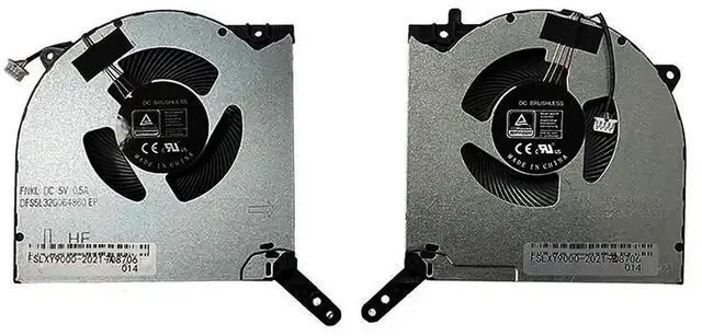 Main image of CPU + GPU Cooling Fans Suitable for Lenovo Legion Y9000K R9000K 7 16ACH 7-16ACHG6 82N6 2021Y Series Laptop Cooler Fan 5V 0.5A 4 PIN DFS5L32G064860 FNKL + DFS5L32G164860 FNKM (2PCS)