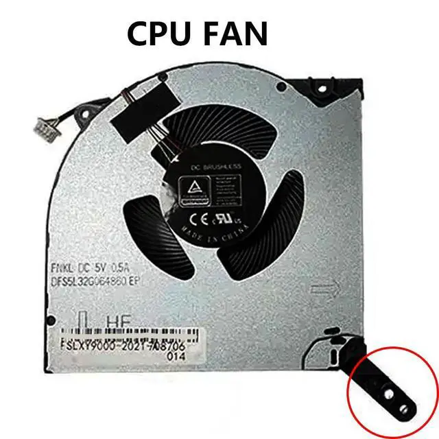 Alt view image 6 of 7 - CPU + GPU Cooling Fans Suitable for Lenovo Legion Y9000K R9000K 7 16ACH 7-16ACHG6 82N6 2021Y Series Laptop Cooler Fan 5V 0.5A 4 PIN DFS5L32G064860 FNKL + DFS5L32G164860 FNKM (2PCS)