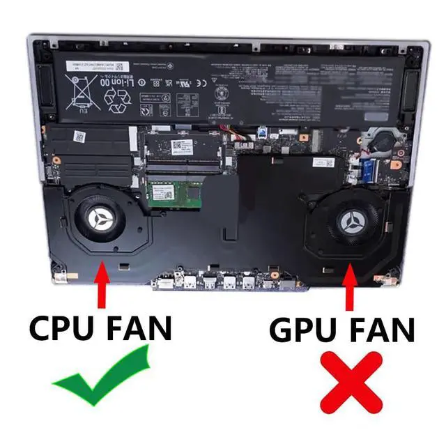 Alt view image 4 of 7 - CPU Cooling Fans Suitable for Lenovo Legion Y9000K R9000K 7 16ACH 7-16ACHG6 82N6 2021Y Series Laptop Cooler Fan 5V 0.5A 4 PIN DFS5L32G064860 FNKL + DFS5L32G164860 FNKM (CPU)