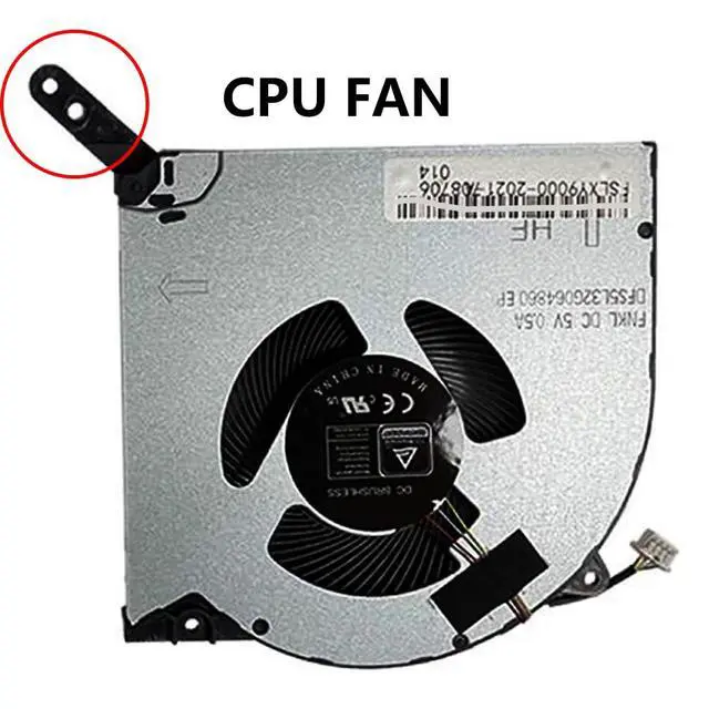 Alt view image 6 of 7 - CPU Cooling Fans Suitable for Lenovo Legion Y9000K R9000K 7 16ACH 7-16ACHG6 82N6 2021Y Series Laptop Cooler Fan 5V 0.5A 4 PIN DFS5L32G064860 FNKL + DFS5L32G164860 FNKM (CPU)