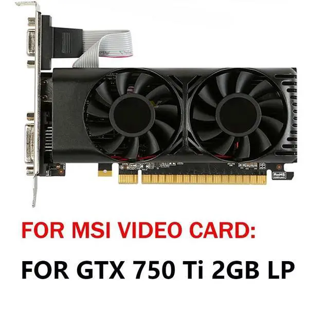 Alt view image 3 of 7 - Graphics Card Cooling Fans Suitable for MSI GTX 750 Ti 2GB LP Series Desktop XY-D05510SH 12V 0.28A 2Pin Video Card Cooler Fans GPU Fan