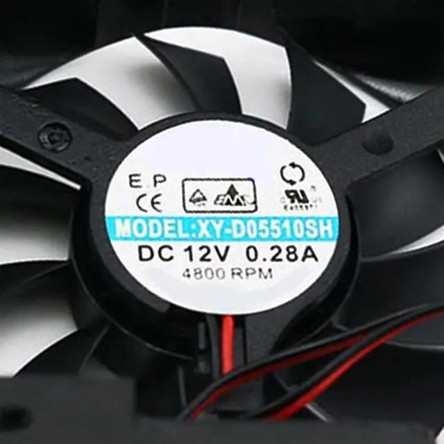 Alt view image 5 of 7 - Graphics Card Cooling Fans Suitable for MSI GTX 750 Ti 2GB LP Series Desktop XY-D05510SH 12V 0.28A 2Pin Video Card Cooler Fans GPU Fan