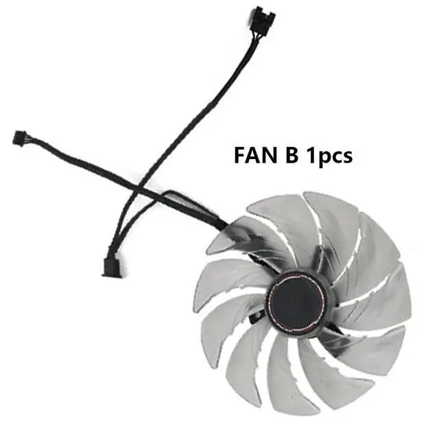 Alt view image 6 of 7 - Graphics Card Cooling Fans Suitable for ASROCK RX 6600XT 6650XT 6700XT 6800 6800XT 6900XT 6950XT Phantom Gaming D OC Series Desktop FDC10H12S9-C 87mm 12V 0.35A 4Pin Video Card Cooler Fans (Fan-B)