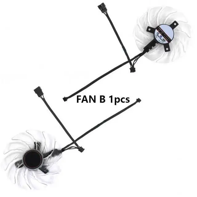 Alt view image 7 of 7 - Graphics Card Cooling Fans Suitable for ASROCK RX 6600XT 6650XT 6700XT 6800 6800XT 6900XT 6950XT Phantom Gaming D OC Series Desktop FDC10H12S9-C 87mm 12V 0.35A 4Pin Video Card Cooler Fans (Fan-B)