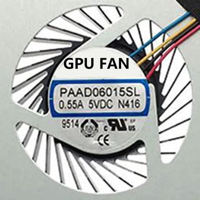 Alt view image 4 of 7 - CPU + GPU Cooling Fans Suitable for MSI GF75 Thin 9SC-027 10UE 10SEK 10SC 10SD GF75 8RC 8RD 9SC 9SD WF75 10TK MS-17F3 MS-17F4 MS-17F5 MS-17F1 MS-17F2 Series PAAD06015SL N415 + N416 (Fan C)