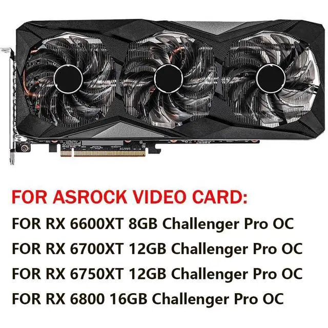 Alt view image 3 of 7 - Graphics Card Cooling Fans Suitable for ASROCK RX 6600XT 6700XT 6750XT 6800 Challenger Pro OC Series Desktop FDC10H12S9-C 85mm 12V 0.35A 4Pin Video Card Cooler Fans GPU Fan (Fan-C)