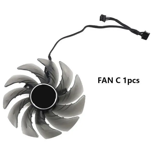 Alt view image 7 of 7 - Graphics Card Cooling Fans Suitable for ASROCK RX 6600XT 6700XT 6750XT 6800 Challenger Pro OC Series Desktop FDC10H12S9-C 85mm 12V 0.35A 4Pin Video Card Cooler Fans GPU Fan (Fan-C)
