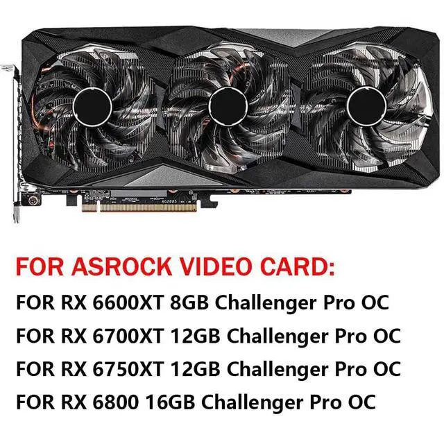 Alt view image 3 of 7 - Graphics Card Cooling Fans Suitable for ASROCK RX 6600XT 6700XT 6750XT 6800 Challenger Pro OC Series Desktop FDC10H12S9-C 85mm 12V 0.35A 4Pin Video Card Cooler Fans GPU Fan (Fan-B)