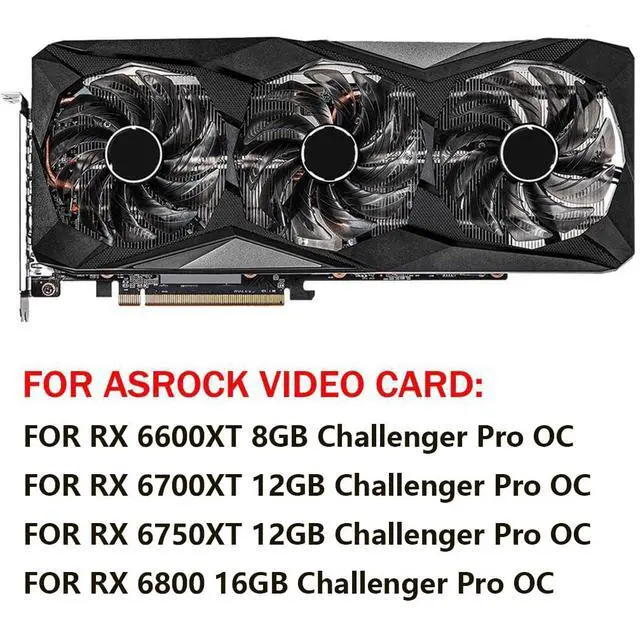 Alt view image 3 of 7 - Graphics Card Cooling Fans Suitable for ASROCK RX 6600XT 6700XT 6750XT 6800 Challenger Pro OC Series Desktop FDC10H12S9-C 85mm 12V 0.35A 4Pin Video Card Cooler Fans GPU Fan (3PCS)