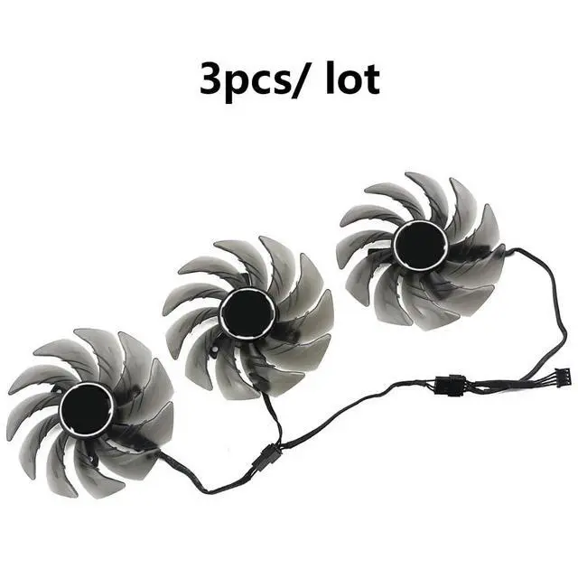Alt view image 7 of 7 - Graphics Card Cooling Fans Suitable for ASROCK RX 6600XT 6700XT 6750XT 6800 Challenger Pro OC Series Desktop FDC10H12S9-C 85mm 12V 0.35A 4Pin Video Card Cooler Fans GPU Fan (3PCS)