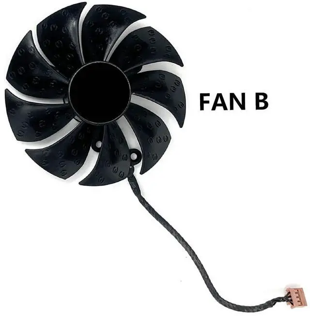 Alt view image 7 of 7 - Graphics Card Cooling Fans Suitable for EVGA RTX 3060TI 3070 3070TI 3080 3080TI 3090 FTW3 / XC3 Gaming Series Desktop PLD09220S12HH 87mm 12V 0.55A 4Pin Video Card Cooler Fans GPU Fan (Fan-B)
