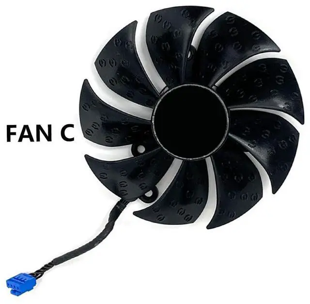 Alt view image 7 of 7 - Graphics Card Cooling Fans Suitable for EVGA RTX 3060TI 3070 3070TI 3080 3080TI 3090 FTW3 / XC3 Gaming Series Desktop PLD09220S12HH 87mm 12V 0.55A 4Pin Video Card Cooler Fans GPU Fan (Fan-C)