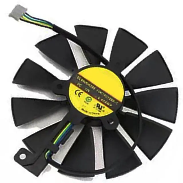 Main image of Graphics Card Cooling Fan Replacement for ASUS Dual RTX 2060 2070 2080 2080Ti Gaming Series FDC10U12S9-C 87mm 12V 0.45A 4Pin Video Card Cooler Fans GPU Fan (Fan-B)