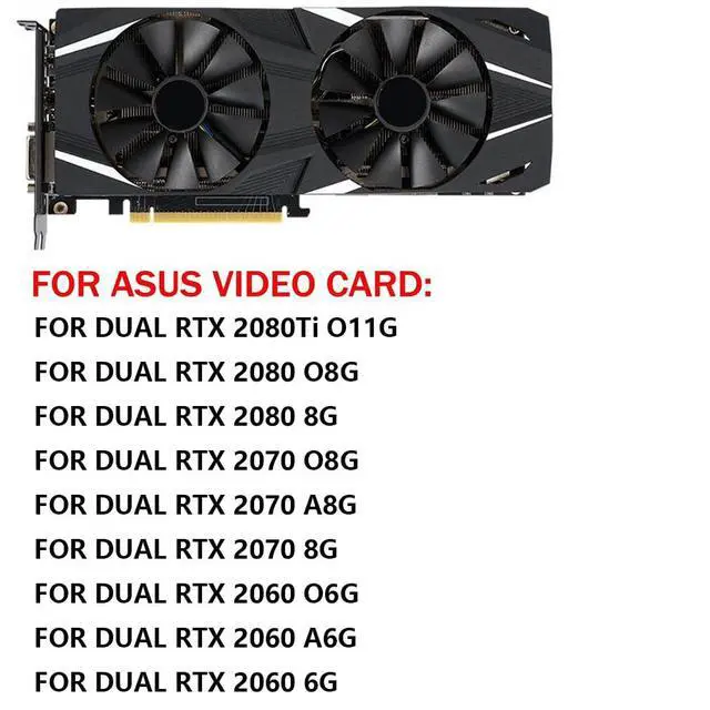 Alt view image 3 of 7 - Graphics Card Cooling Fan Replacement for ASUS Dual RTX 2060 2070 2080 2080Ti Gaming Series FDC10U12S9-C 87mm 12V 0.45A 4Pin Video Card Cooler Fans GPU Fan (Fan-B)