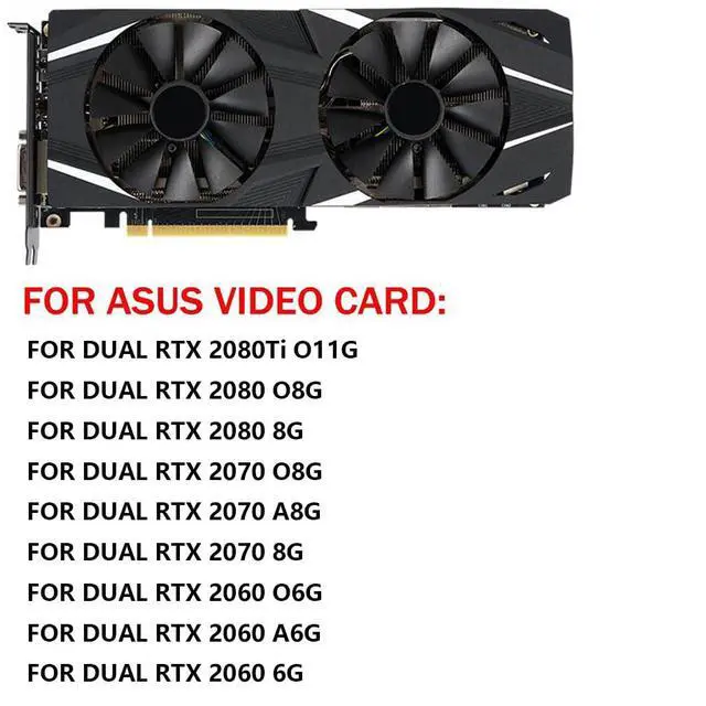 Alt view image 3 of 7 - Graphics Card Cooling Fan Replacement for ASUS Dual RTX 2060 2070 2080 2080Ti Gaming Series FDC10U12S9-C 87mm 12V 0.45A 4Pin Video Card Cooler Fans GPU Fan (2PCS)