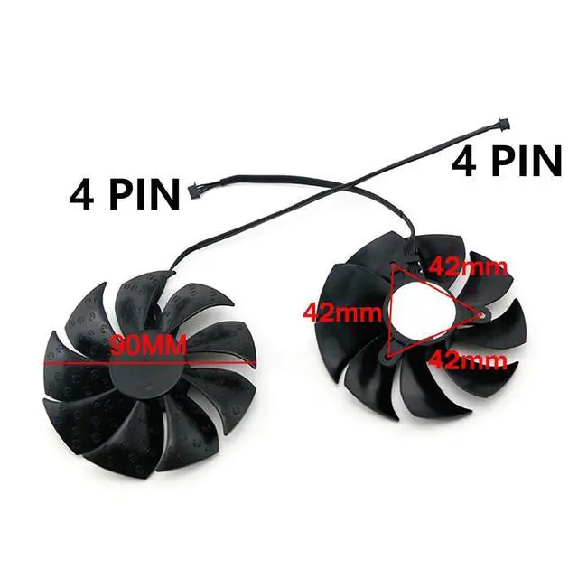Alt view image 3 of 5 - Graphics Card Cooling Fans Suitable for EVGA RTX 2070 Super 2080 Super KO Gaming Series Desktop PLA09215S12H 85mm 12V 0.55A 4Pin Video Card Cooler Fans GPU Fan (2PCS)