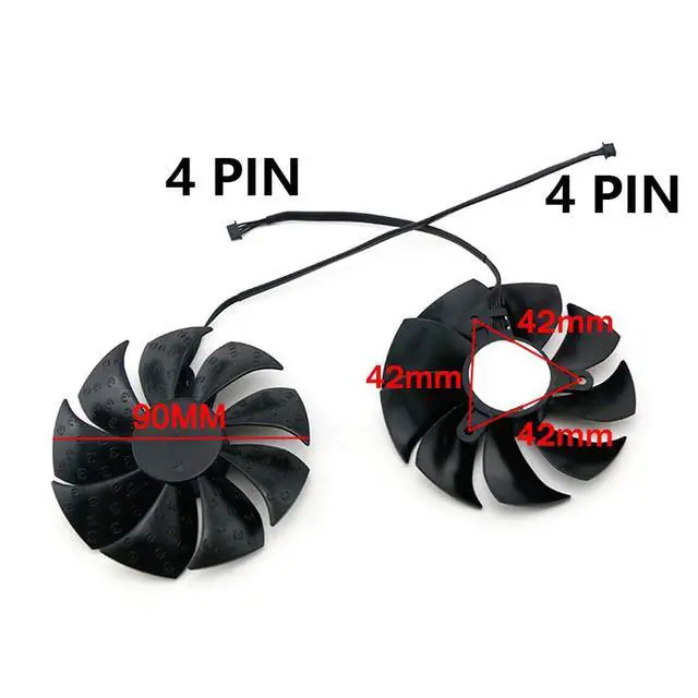 Alt view image 2 of 4 - Graphics Card Cooling Fans Suitable for EVGA RTX 2070 Super 2080 Super KO Gaming Series Desktop PLA09215S12H 85mm 12V 0.55A 4Pin Video Card Cooler Fans GPU Fan (Fan-A)