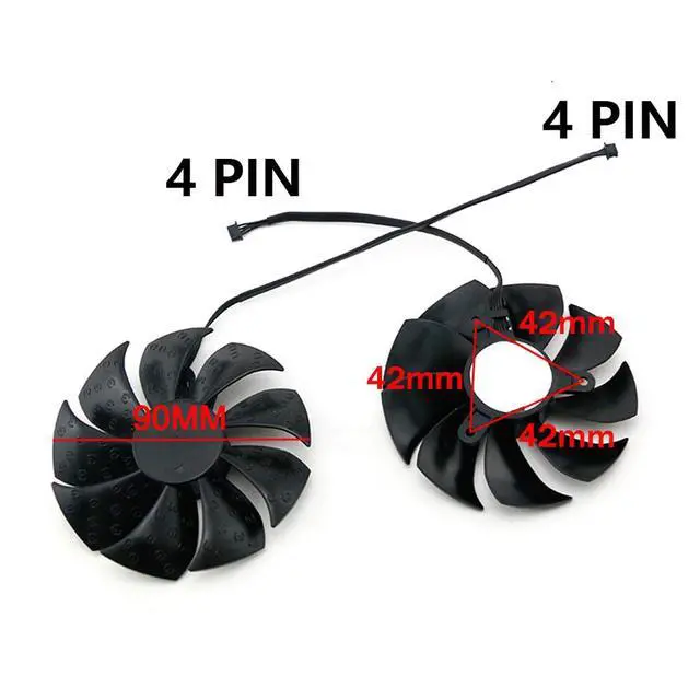 Alt view image 2 of 4 - Graphics Card Cooling Fans Suitable for EVGA RTX 2070 Super 2080 Super KO Gaming Series Desktop PLA09215S12H 85mm 12V 0.55A 4Pin Video Card Cooler Fans GPU Fan (Fan-B)
