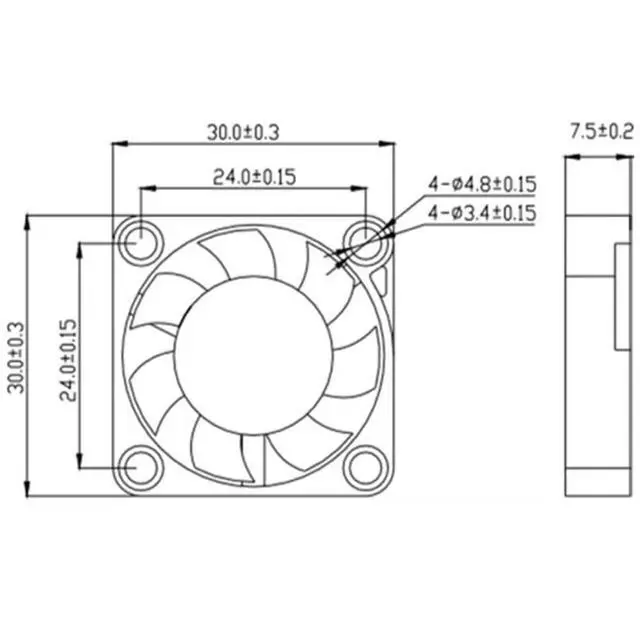Alt view image 6 of 7 - GM0503PEV1-8 3006 Fan Ultra Slim Cooling Fan 5V 0.7W 3CM Fan 10000RPM Micro Magnetic Levitation Ultra Silent Fan 2 Wires