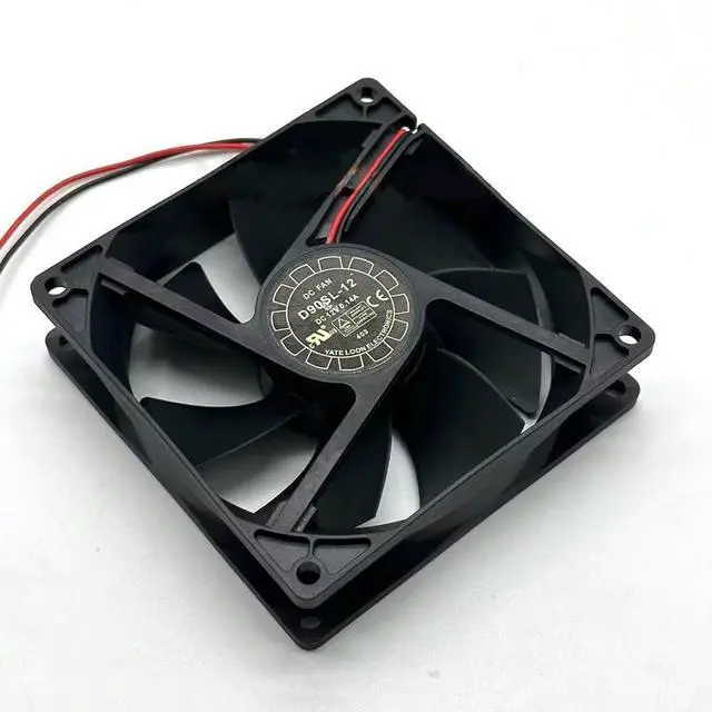 Alt view image 3 of 6 - 9cm 12V 0.14A D90SL-12 DC 12V 0.14A 92x92x25mm 2-Wire Chassis Cooling Fan