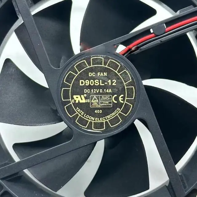 Alt view image 5 of 6 - 9cm 12V 0.14A D90SL-12 DC 12V 0.14A 92x92x25mm 2-Wire Chassis Cooling Fan
