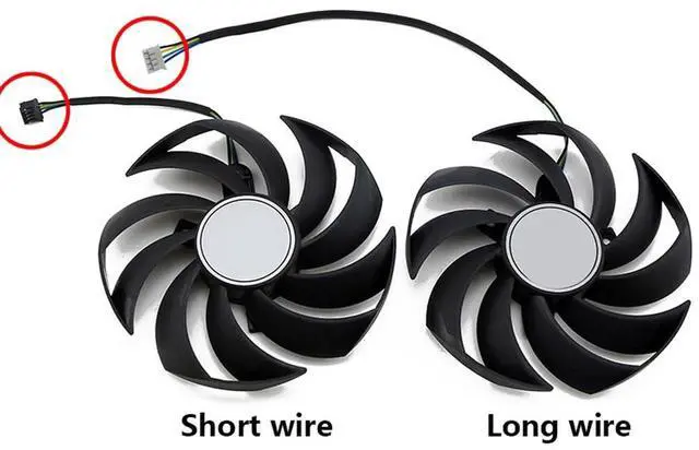 Alt view image 6 of 7 - Graphics Card Cooling Fans Suitable for MSI RTX 3050 3060 3060TI Gaming X RX 6600XT 6700XT Gaming X Series Desktop PLD10010S12HH 95mm 12V 0.40A 4Pin Video Card Cooler Fans GPU Fan (Fan-A)