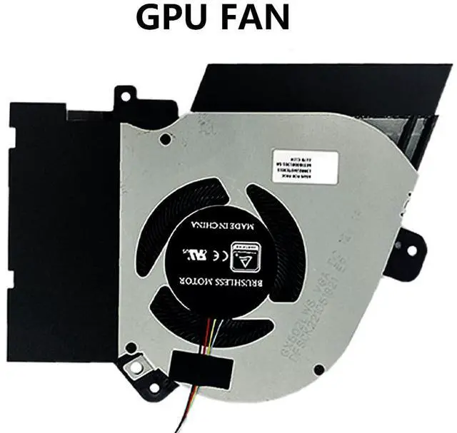 Alt view image 5 of 7 - CPU + GPU Cooling Fans Suitable for ASUS ROG Zephyrus GX502GW GX502GV GX502LWS GU502GW GU502GV GU502LW GU502LV GU502DU GU502LWS GU502LU GU502GU Series DFS200912210T + DFSCK221051821 (GPU)