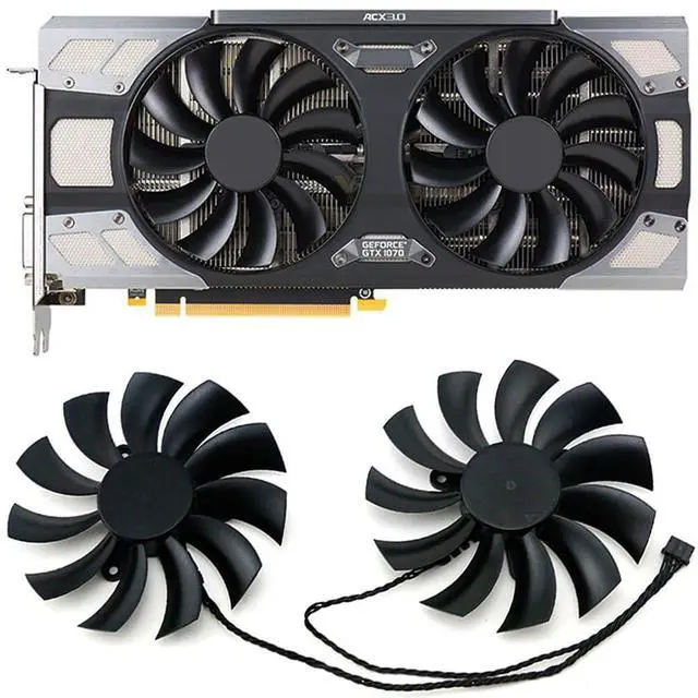 Alt view image 2 of 7 - Graphics Card Cooling Fans Suitable for EVGA GTX 1070 1070ti 1080 FTW ACX Series Desktop PLD10015B12H 95mm 12V 0.55A 4 Pin Video Card Cooler Fans GPU Fan