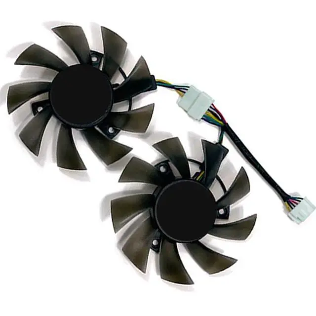 Alt view image 7 of 7 - Graphics Card Cooling Fans Suitable for ASUS TUF GTX 1650 1650S 1660 1660S 1660Ti Gaming for TUF RTX 2060 Gaming Series Desktop T128015BU 75mm 12V 0.50A 6 Pin Video Card Cooler Fans GPU Fan (2PCS)