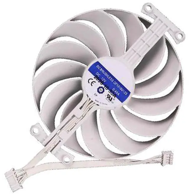 Main image of Graphics Card Cooling Fan Replacement for ASUS ROG Strix RTX 3070 3080 3090 White Gaming Series CF1010U12S 95mm 12V 0.45A 7Pin Video Card Cooler Fans GPU Fan (Fan-B)
