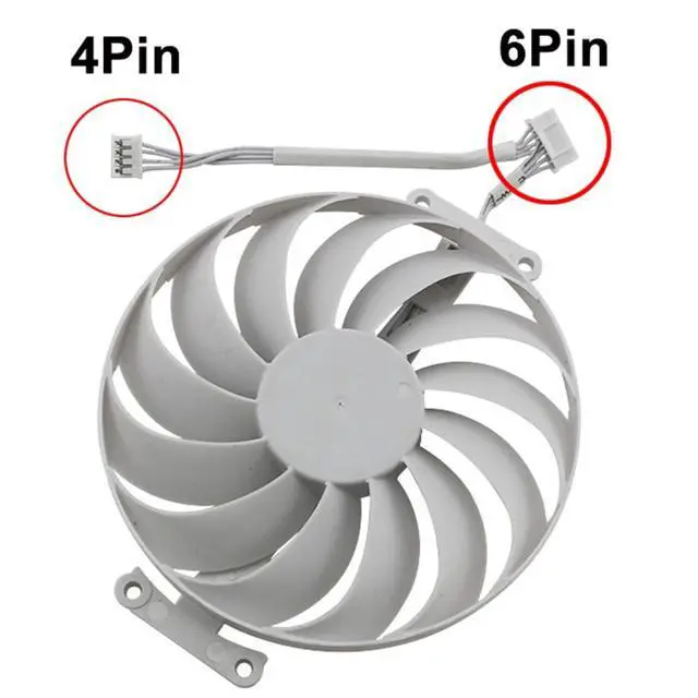 Alt view image 6 of 7 - Graphics Card Cooling Fan Replacement for ASUS ROG Strix RTX 3070 3080 3090 White Gaming Series CF1010U12S 95mm 12V 0.45A 7Pin Video Card Cooler Fans GPU Fan (Fan-B)