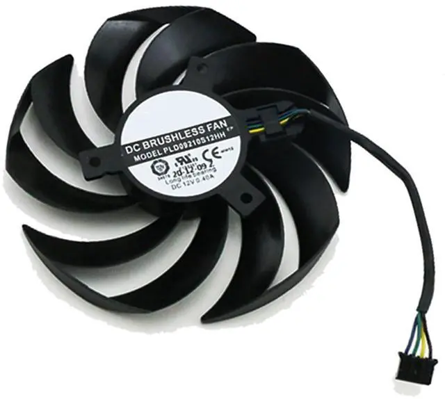 Main image of Graphics Card Cooling Fans Suitable for MSI RX 6800 6800XT 6900XT RTX 3060 3060TI 3070 3070TI 3080 3080TI 3090 Gaming X Trio Series Desktop PLD09210S12HH 90mm 0.40A 4Pin (Fan-B)