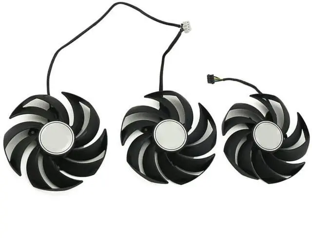 Alt view image 7 of 7 - Graphics Card Cooling Fans Suitable for MSI RX 6800 6800XT 6900XT RTX 3060 3060TI 3070 3070TI 3080 3080TI 3090 Gaming X Trio Series Desktop PLD09210S12HH 90mm 0.40A 4Pin (3PCS)