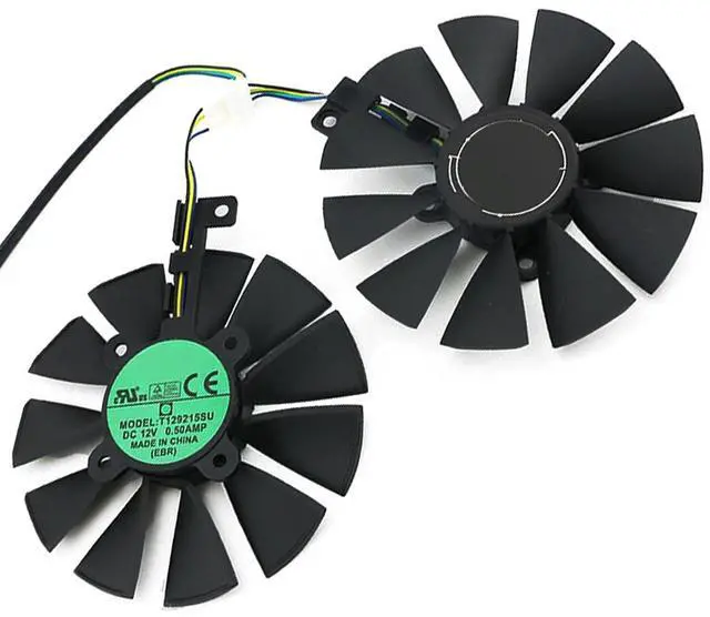 Main image of Graphics Card Cooling Fans Suitable for ASUS RX 470 MINI Dual RX 480 Expedition RX 570 580 Expedition GTX 1060 1070 Dual GTX 1060 1070 Series Desktop T129215SU 87mm 12V 0.5A 4 Pin (2PCS)