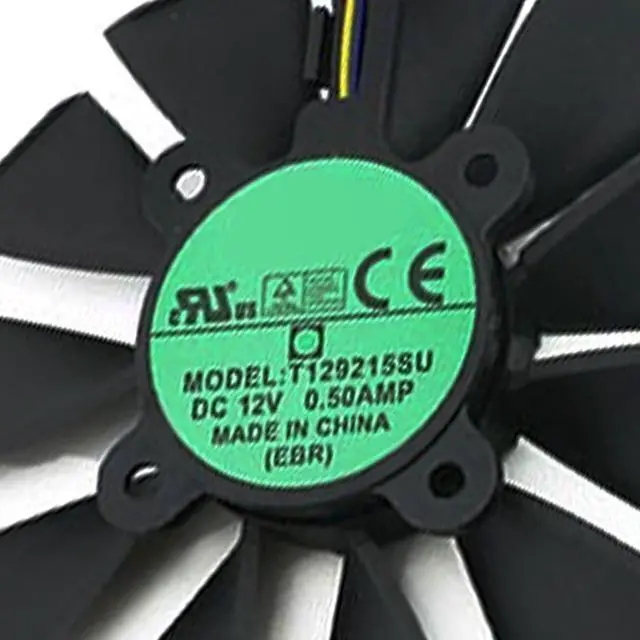 Alt view image 5 of 7 - Graphics Card Cooling Fans Suitable for ASUS RX 470 MINI Dual RX 480 Expedition RX 570 580 Expedition GTX 1060 1070 Dual GTX 1060 1070 Series Desktop T129215SU 87mm 12V 0.5A 4 Pin (2PCS)