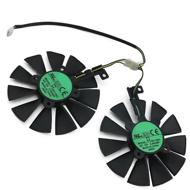 Alt view image 6 of 7 - Graphics Card Cooling Fans Suitable for ASUS RX 470 MINI Dual RX 480 Expedition RX 570 580 Expedition GTX 1060 1070 Dual GTX 1060 1070 Series Desktop T129215SU 87mm 12V 0.5A 4 Pin (2PCS)